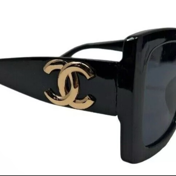 CHANEL Black and Gold Sunglasses - Picture 3 of 4